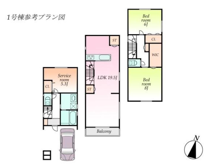 板橋区大和町　売地　参考プラン間取図